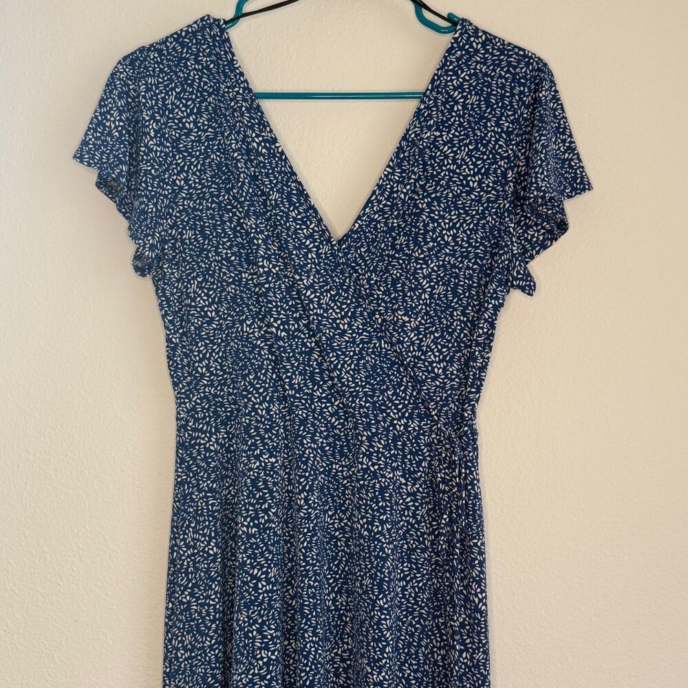 Kaileigh Flutter Sleeve Fit & Flare Dress Small